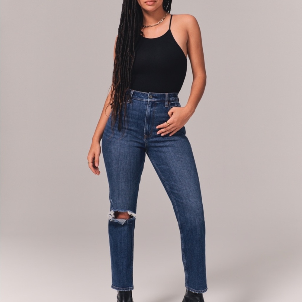 Abercrombie Ultra High Rise Ankle Straight Curve Love | 33R